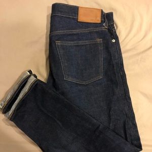 J. Crew Raw Selvedge Jean 484 fit